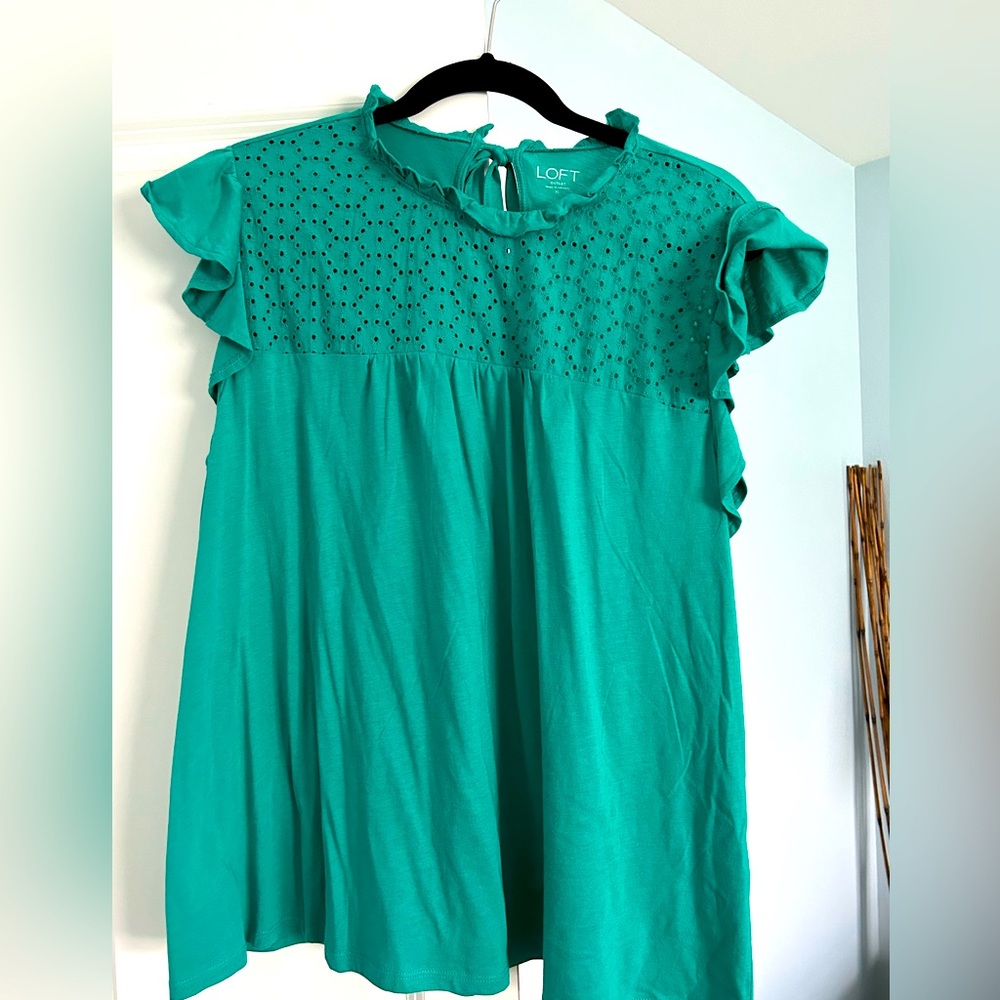 Teal top from Loft